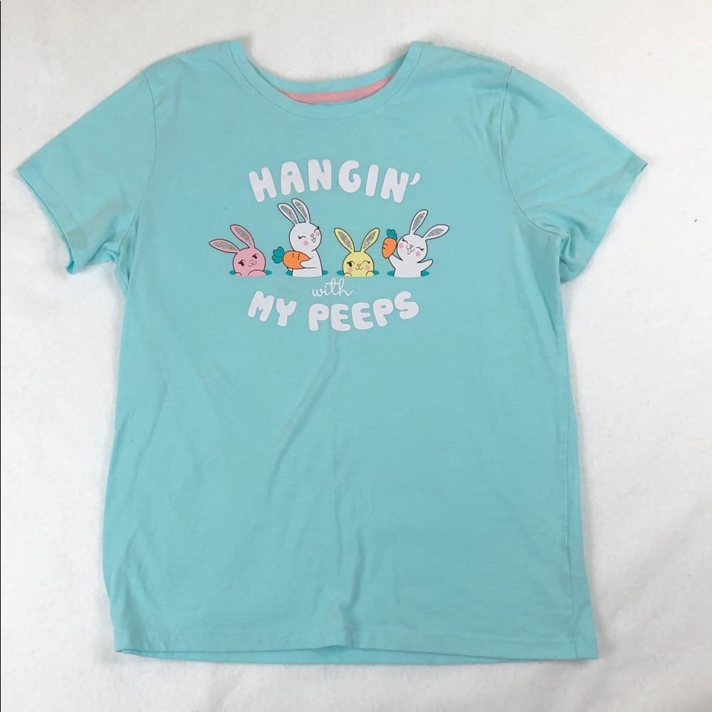 Kids Light Blue Bunny Easter T-Shirt (K1)